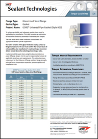 Gore Torque Table EN GLS Flanges